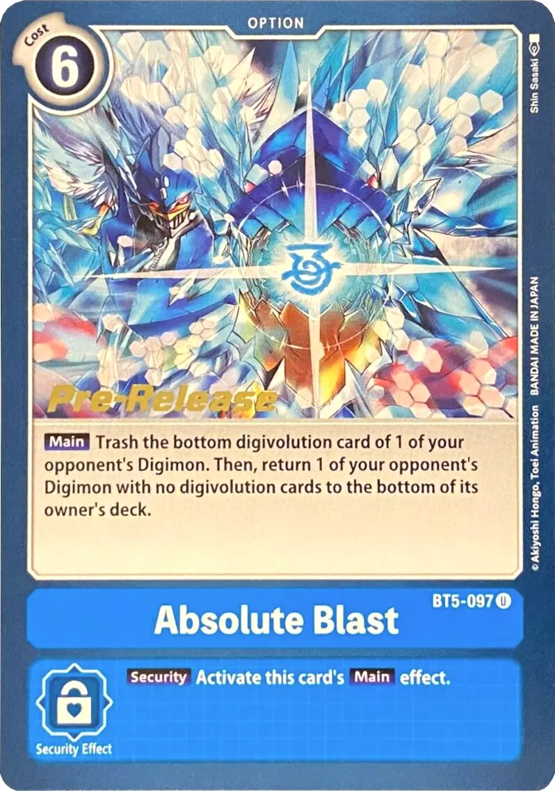 Absolute Blast [Bt5-097] [Battle Of Omni Pre-Release Promos] 1