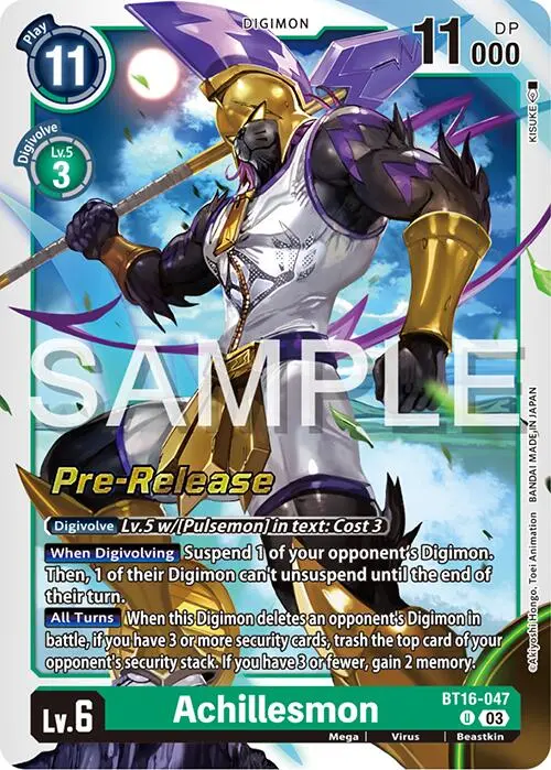 Achillesmon [Bt16-047] [Beginning Observer Pre-Release Promos] 1