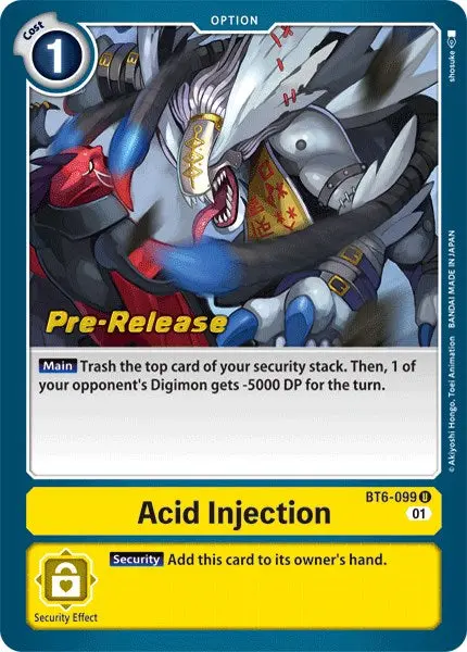 Acid Injection [Bt6-099] [Double Diamond Pre-Release Cards] 1