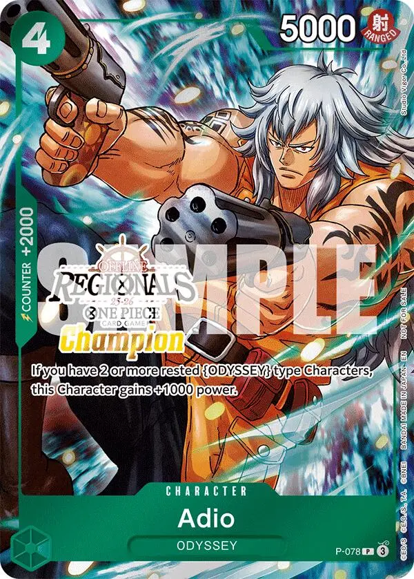 Adio (Offline Regional Champion Card Set 2025 Vol.1) [One Piece Promotion Cards] 1