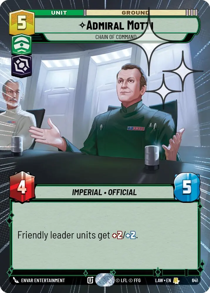 Admiral Motti - Chain Of Command (641) (Hyperspace Foil) (641) [A Lawless Time] 1