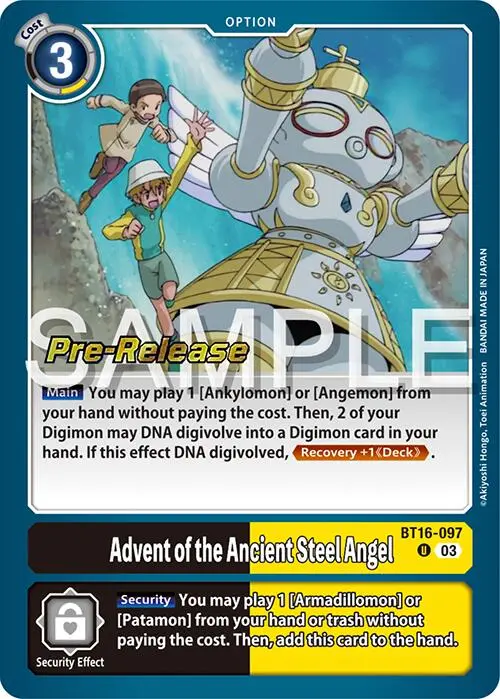 Advent Of The Ancient Steel Angel [Bt16-097] [Beginning Observer Pre-Release Promos] 1