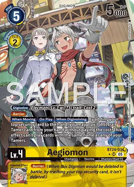 Aegiomon [Bt24-034] (Alternate Art) [Time Stranger] 1