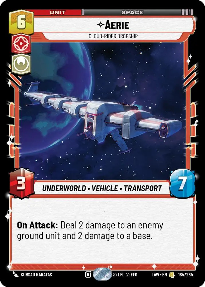 Aerie - Cloud-Rider Dropship (184/264) (184/264) [A Lawless Time] 1