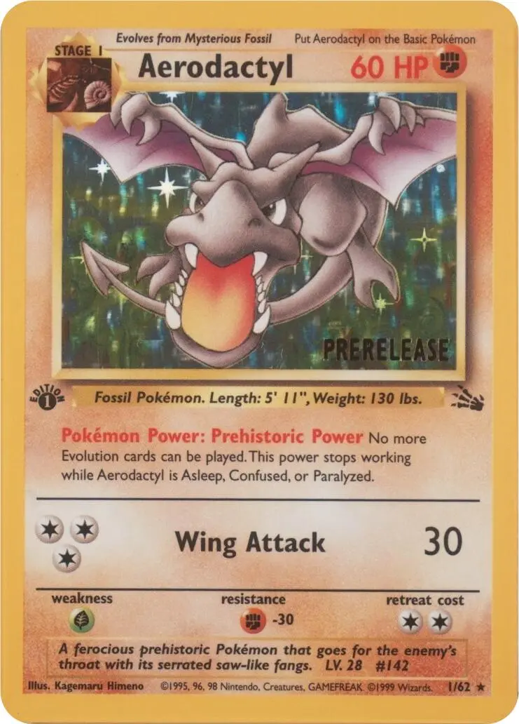 Aerodactyl (01/62) (Prerelease) [Miscellaneous Cards] 1