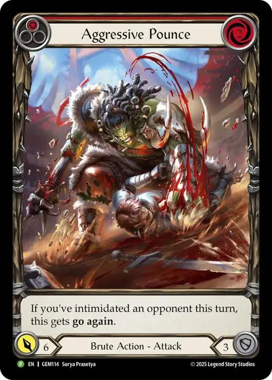 Aggressive Pounce (Red) [Gem114] (Gem Pack 4) 1