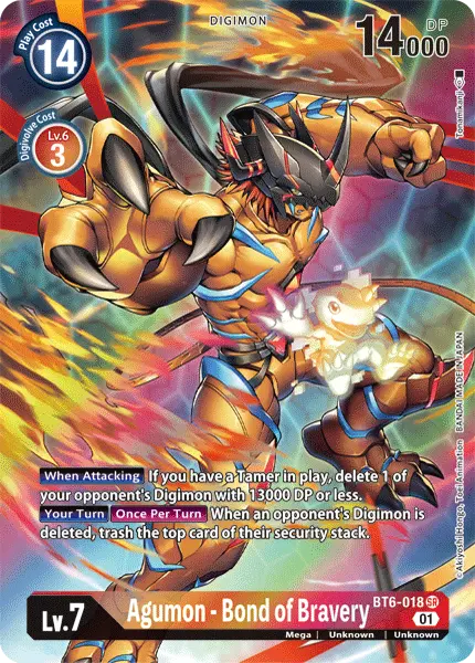 Agumon - Bond Of Bravery [Bt6-018] (Alternate Art) [Double Diamond] 1