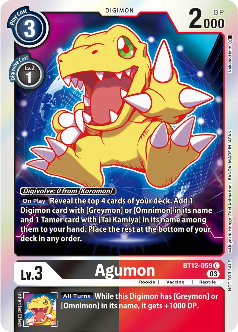 Agumon [Bt12-059] (Official Tournament Pack Vol.11) [Across Time] 1