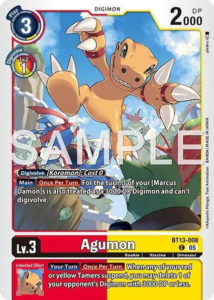 Agumon [Bt13-008] - Bt13-008 (Reprint) [Advanced Booster Digimon Generation] 1