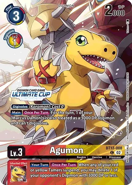 Agumon [Bt13-008] (Ultimate Cup 2024) [Versus Royal Knights Booster] 1