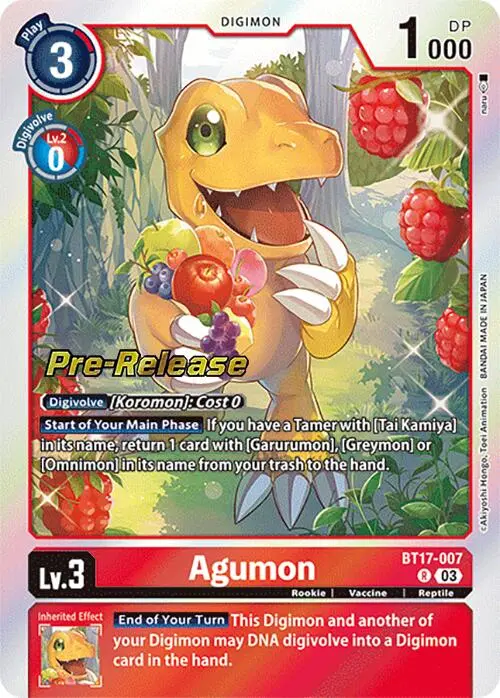 Agumon [Bt17-007] [Secret Crisis Pre-Release Cards] 1