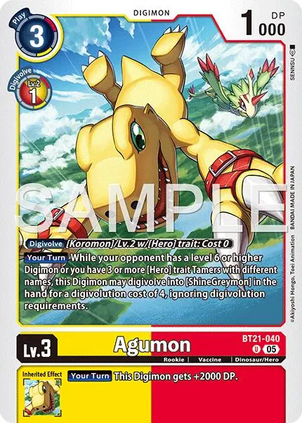 Agumon [Bt21-040] [Advanced Booster Digimon Generation] 1