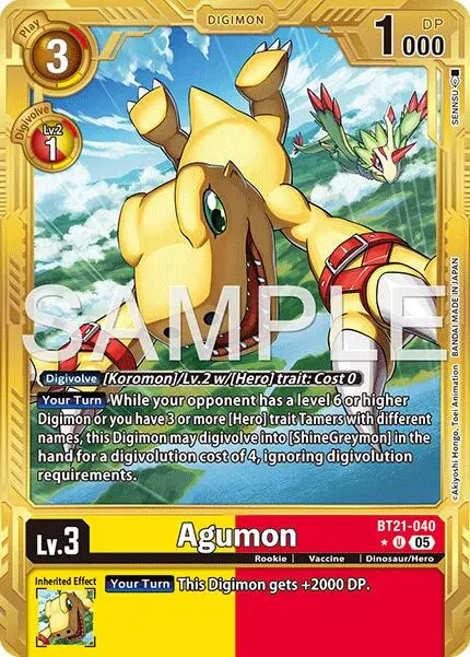 Agumon [Bt21-040] (Alternate Art) [Advanced Booster Digimon Generation] 1