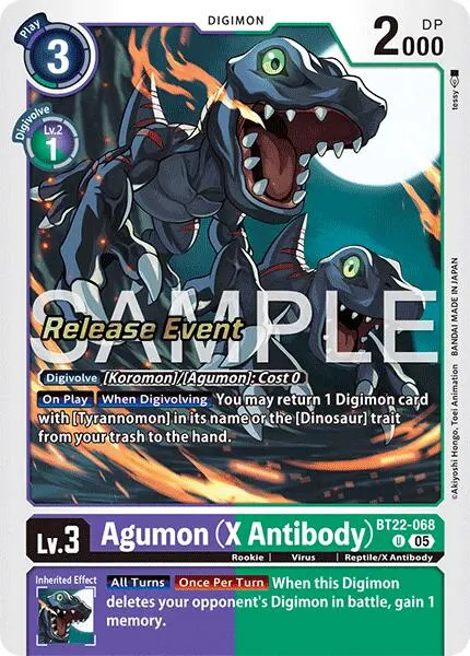 Agumon [Bt22-068] (X Antibody) [Cyber Eden Release Event Cards] 1