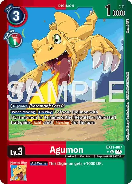 Agumon [Ex11-007] (Limited Foil) [Dawn Of Liberator] 1