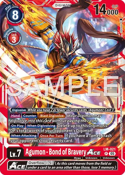 Agumon [Lm-021] - Bond Of Bravery Ace (Reprint) [Advanced Booster Digimon Generation] 1