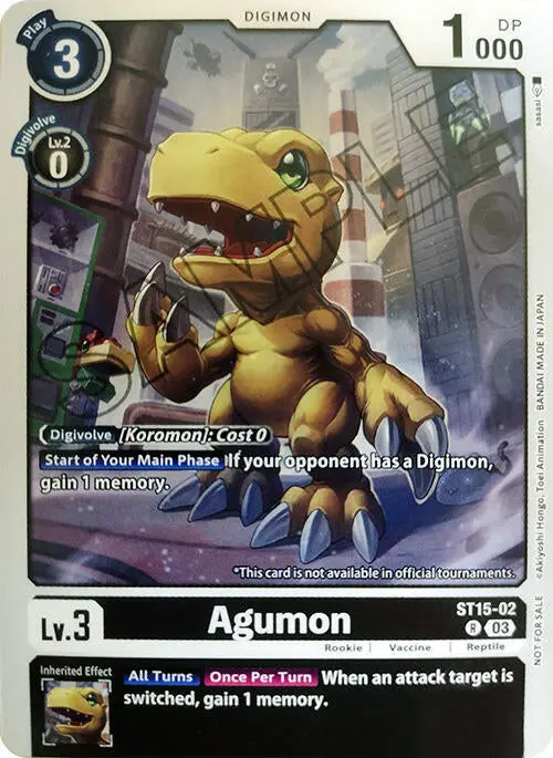 Agumon [St15-02] (Demo Deck Exclusive) [Starter Deck: Dragon Of Courage] 1