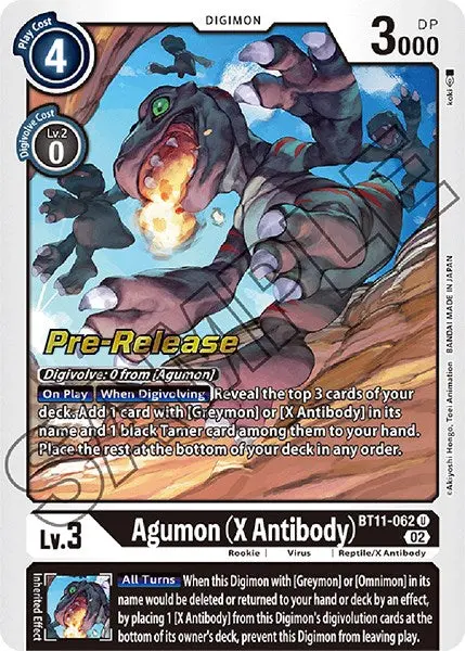 Agumon (X Antibody) [Bt11-062] [Dimensional Phase Pre-Release Promos] 1