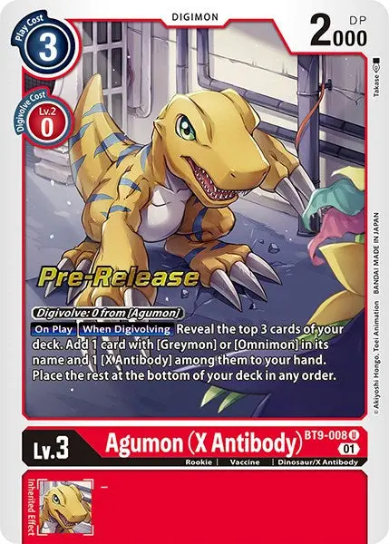 Agumon (X Antibody) [Bt9-008] [X Record Pre-Release Promos] 1