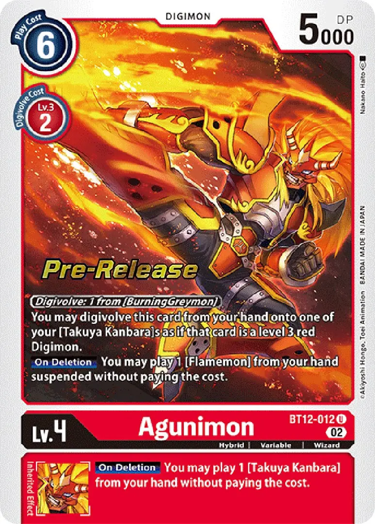 Agunimon [Bt12-012] [Across Time Pre-Release Cards] 1