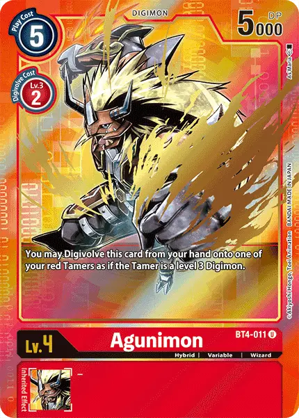 Agunimon [Bt4-011] (Alternate Art) [Great Legend] 1