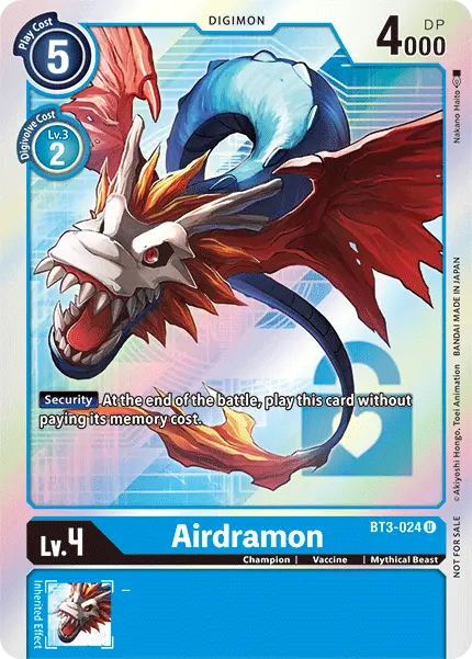 Airdramon [Bt3-024] (Buy-A-Box Promo) [Release Special Booster Ver.1.5 Promos] 1