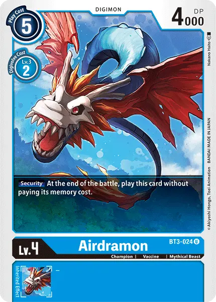 Airdramon [Bt3-024] [Release Special Booster Ver.1.5] 1