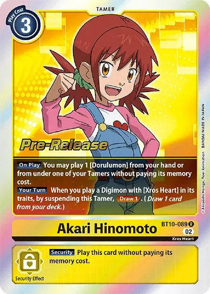 Akari Hinomoto [Bt10-089] [Xros Encounter Pre-Release Cards] 1