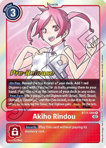 Akiho Rindou [Bt11-089] [Dimensional Phase Pre-Release Promos] 1