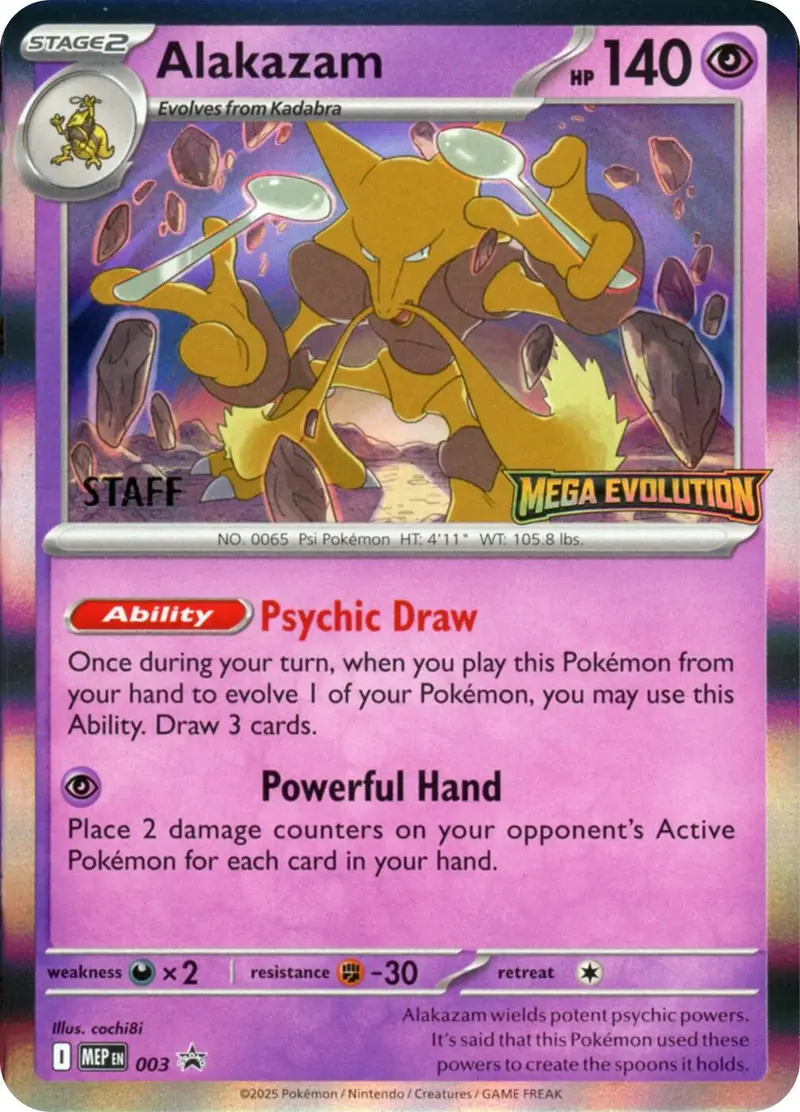 Alakazam (003) (Staff) [Mega Evolution Promo] 1