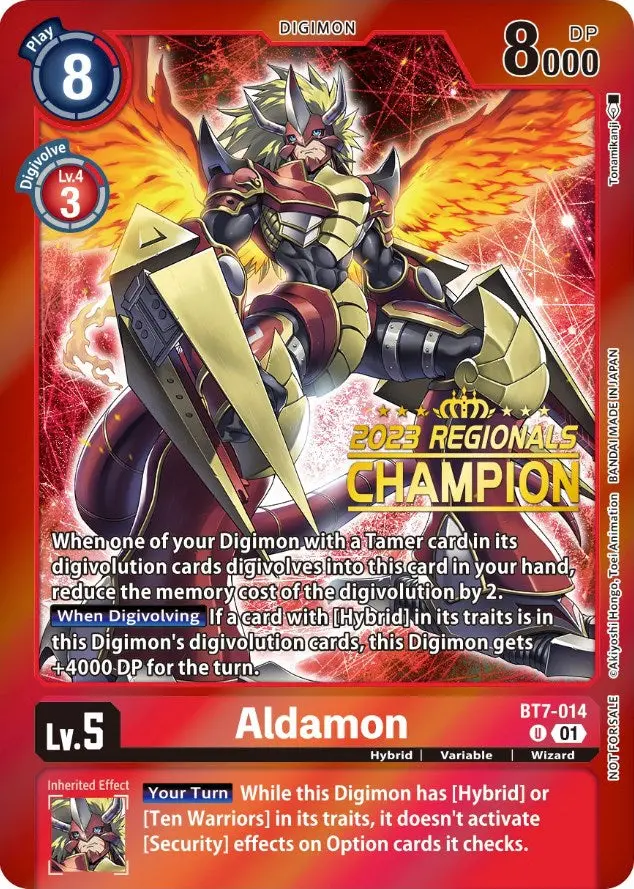 Aldamon [Bt7-014] (2023 Regionals Champion) [Next Adventure Promos] 1
