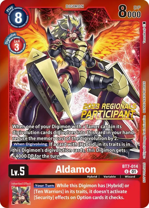 Aldamon [Bt7-014] (2023 Regionals Participant) [Next Adventure Promos] 1