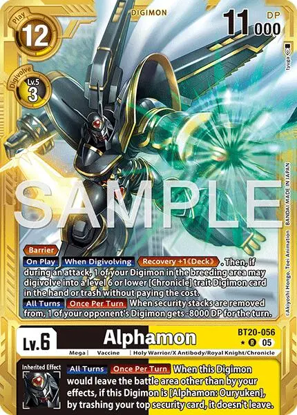Alphamon [Bt20-056] (Gold Border) [Advanced Booster Digimon Generation] 1