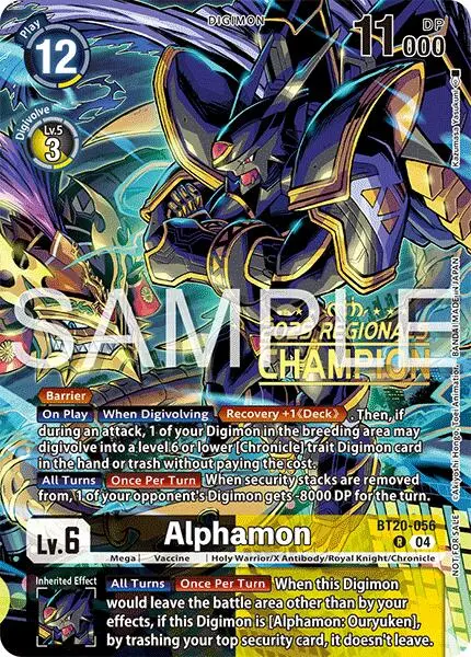 Alphamon [Bt20-056] (Regionals 25-26 Season 2 Champion) [Release Special Booster Ver.2.0] 1