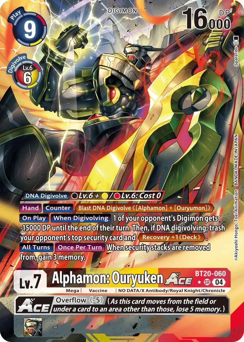 Alphamon: Ouryuken Ace [Bt20-060] (Alternate Art) [Release Special Booster Ver.2.5] 1