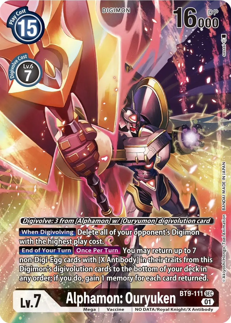 Alphamon: Ouryuken [Bt9-111] (Alternate Art) [X Record] 1
