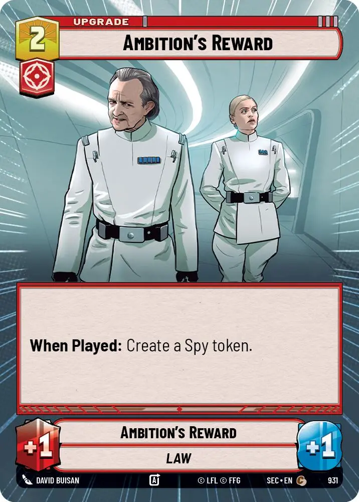 Ambition's Reward (931) (Hyperspace Foil) (931) [Secrets Of Power] 1