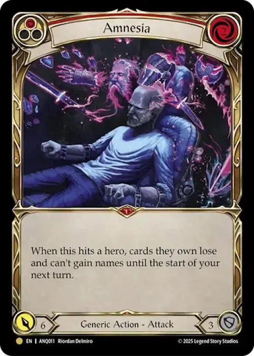 Amnesia (Red) (Gold) [Anq011] (Compendium Of Rathe - Antiquity Pack)  Rainbow Foil 1
