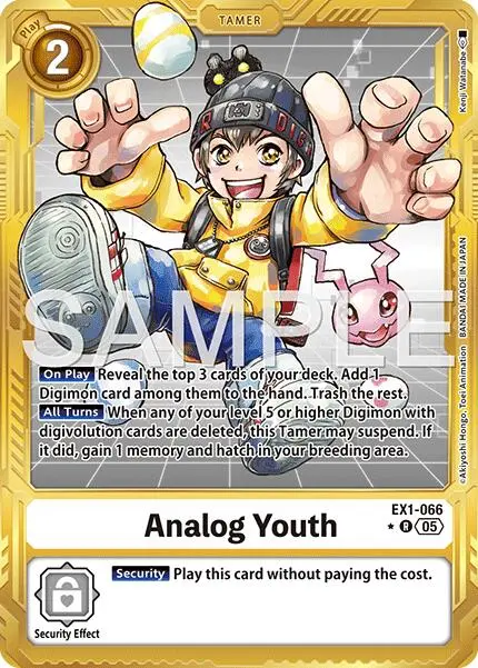 Analog Youth [Ex1-066] (Gold Border) [Advanced Booster Digimon Generation] 1