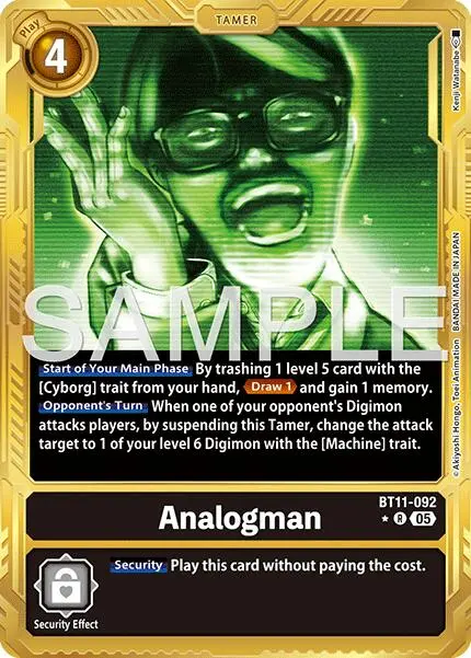 Analogman [Bt11-092] (Gold Border) [Advanced Booster Digimon Generation] 1