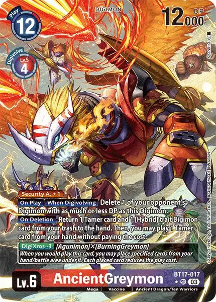 Ancientgreymon [Bt17-017] (Alternate Art) [Secret Crisis] 1