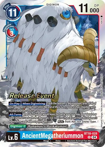 Ancientmegatheriummon [Bt18-028] [Release Special Booster Ver.2.0 Promos] 1