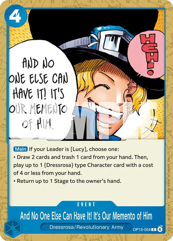 And No One Else Can Have It! It's Our Memento Of Him [Adventure On Kami's Island] 1