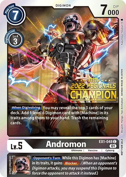Andromon [Ex1-048] (2022 Championship Online Regional) (Online Champion) [Classic Collection Promos] 1
