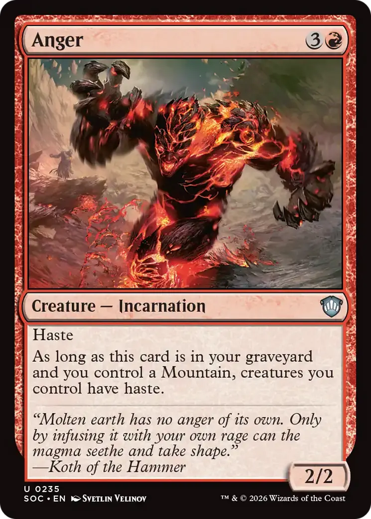 Anger [Secrets Of Strixhaven Commander] 1