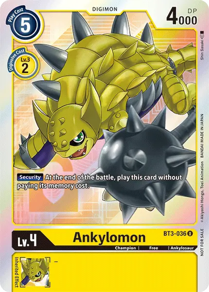 Ankylomon [Bt3-036] (Buy-A-Box Promo) [Release Special Booster Ver.1.5 Promos] 1