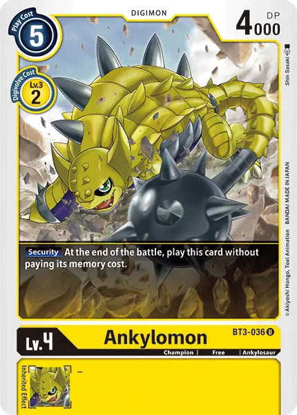 Ankylomon [Bt3-036] [Release Special Booster Ver.1.5] 1