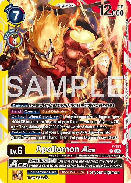 Apollomon Ace [P-191] (Store Tournament 2025 Vol.3 Participation Pack) [Promotional Cards] 1