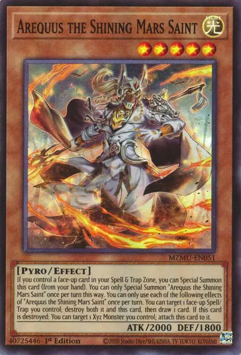 Arequus The Shining Mars Saint [Mzmu-En051] Super Rare 1