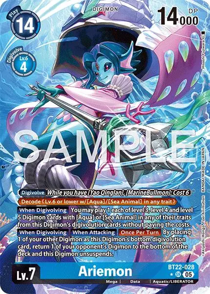 Ariemon [Bt22-028] (Alternate Art) [Cyber Eden] 1